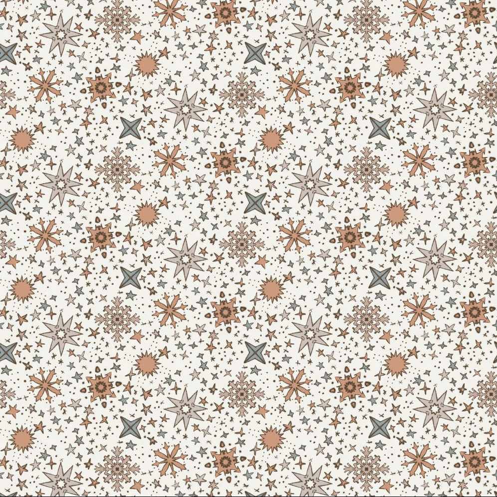 Cozy Cubs Snowflakes Cream ½ yd