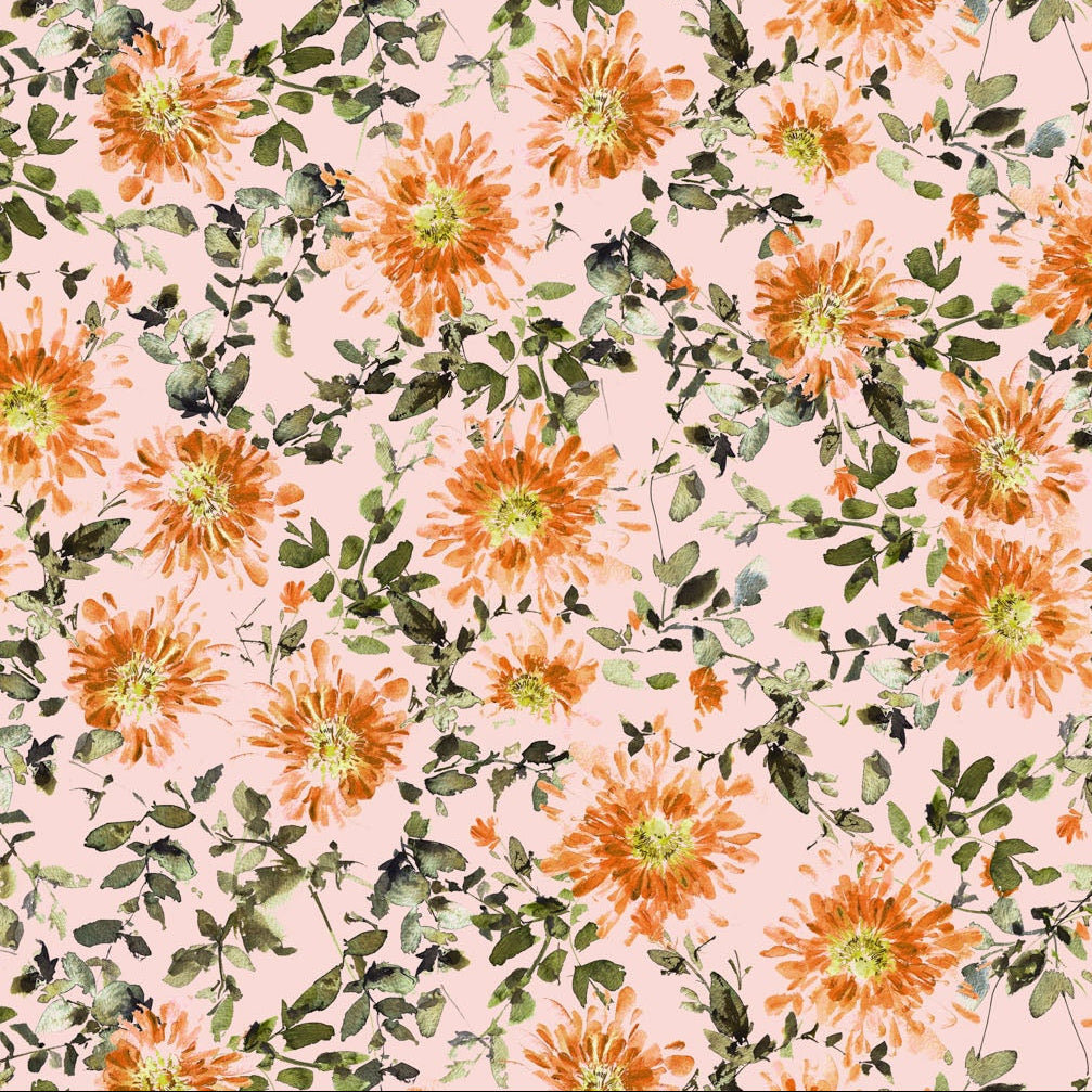 Flourish Large Floral Pink ½ yd