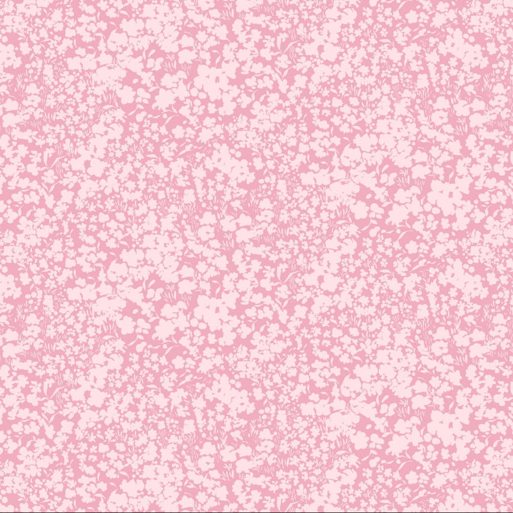 Flourish Fields Pink ½ yd