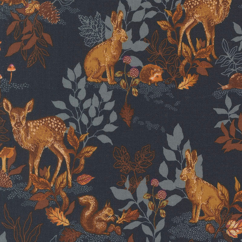 REMNANT Autumn Forest Midnight - 0.45 yards-Fabric-Spool of Thread
