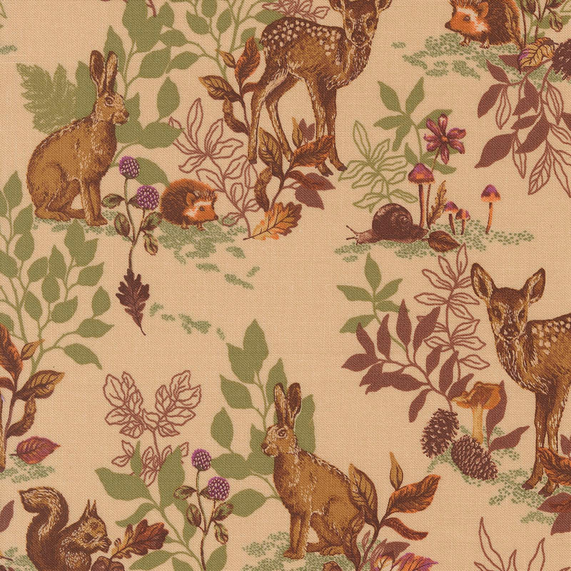 Autumn Forest Sand ½ yd-Fabric-Spool of Thread