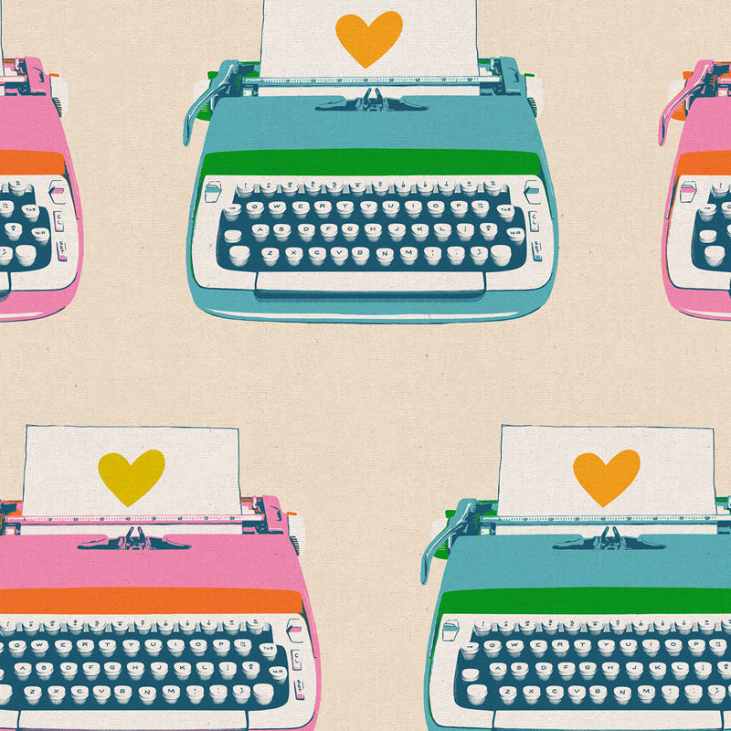 Best Day Ever Cotton Linen Canvas Natural ½ yd-Fabric-Spool of Thread