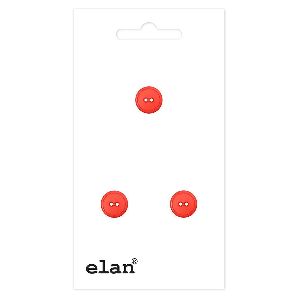 Better Button - 15mm (⅝″), 2 Hole, Red - 3 count-Notion-Spool of Thread
