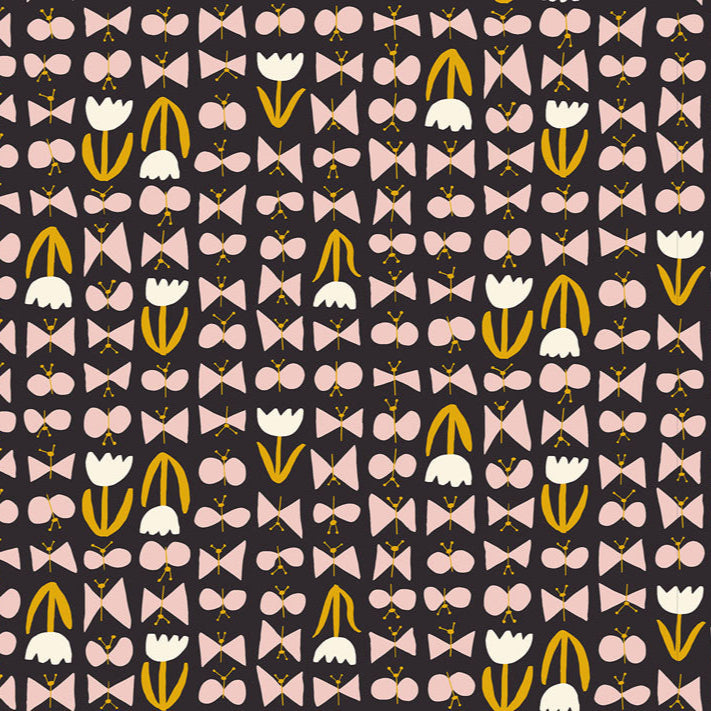 Bird Is The Word Soft Black ½ yd-Fabric-Spool of Thread