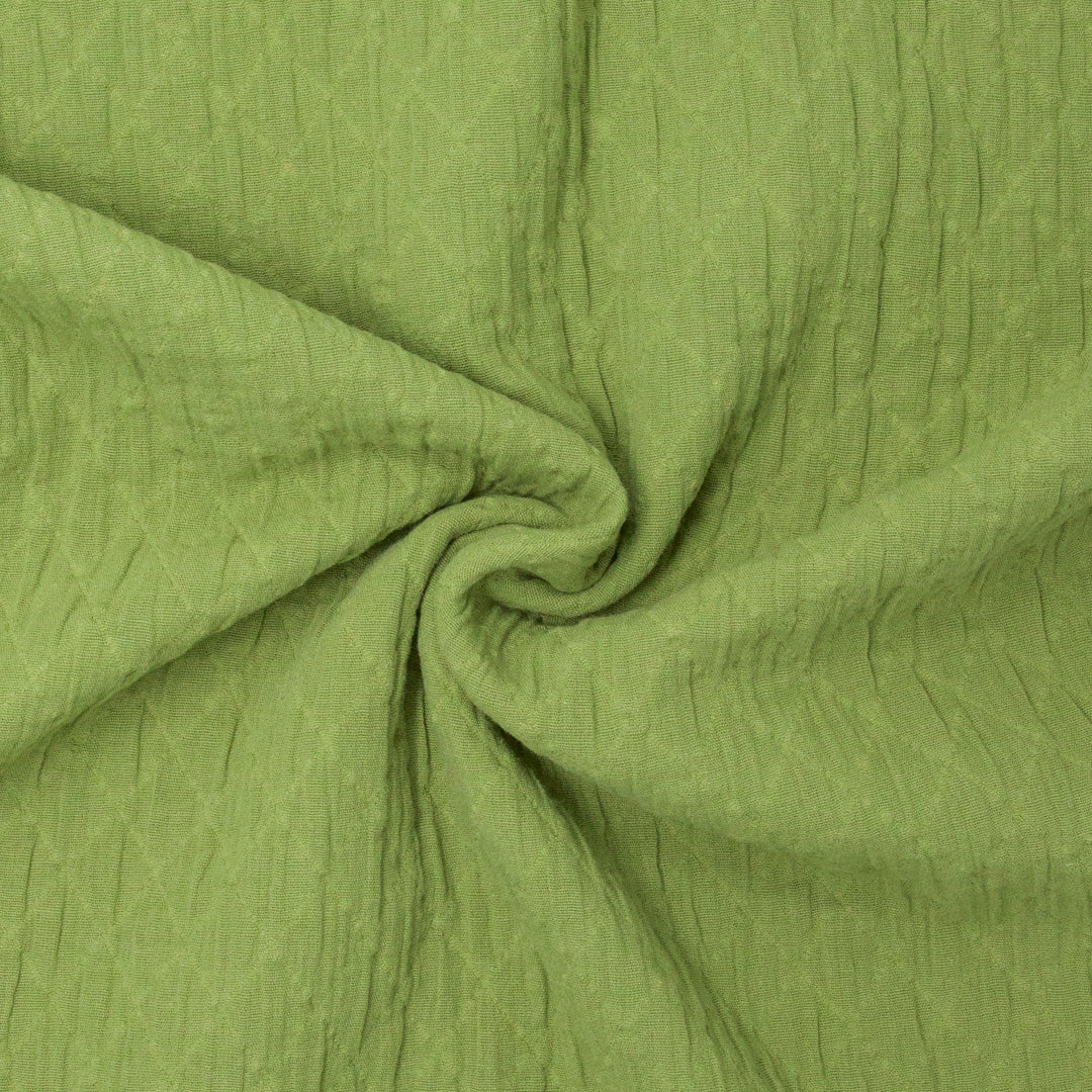 REMNANT Bowyer Cotton Jacquard Kiwi - 1.5 yards
