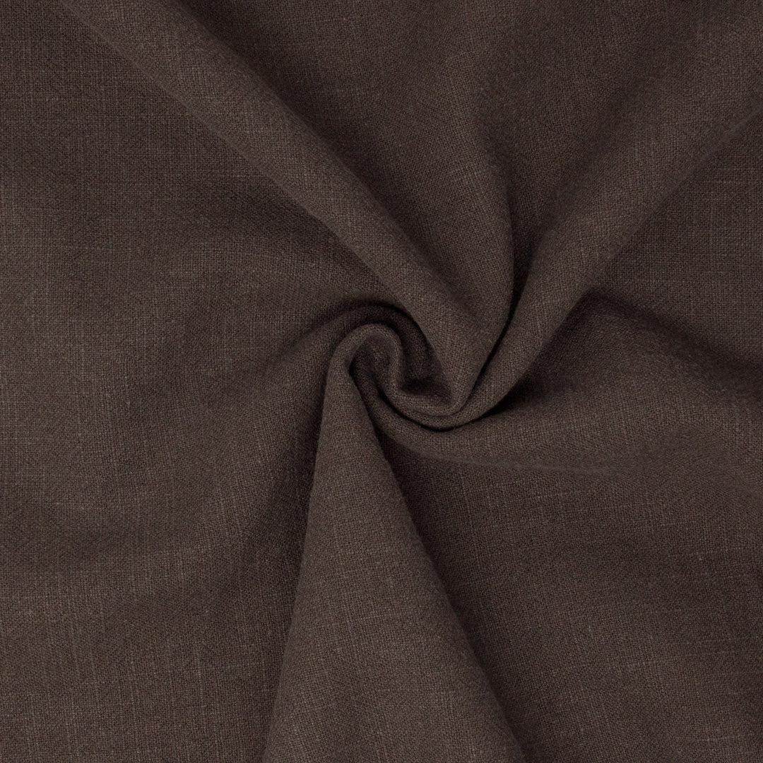 REMNANT Cascade Stonewashed Ramie Slub Coffee Bean - 0.94 yards-Fabric-Spool of Thread