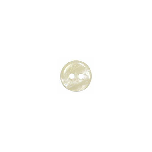 Charming Button - 9mm (⅜″), 2 Hole, Cream - 3 count
