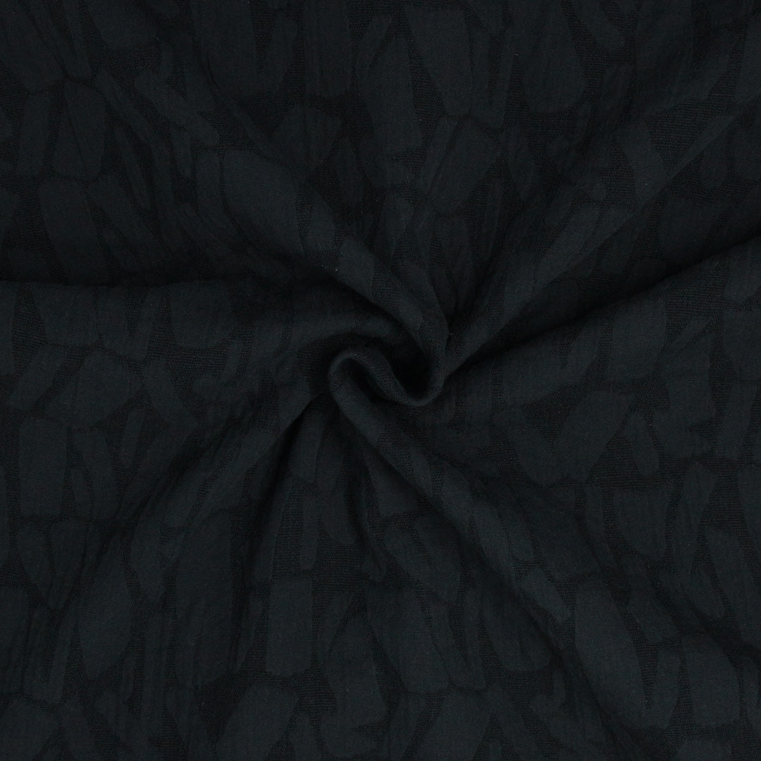 REMNANT Clara Cotton Rayon Linen Jacquard Raven - 1.27 yards-Fabric-Spool of Thread