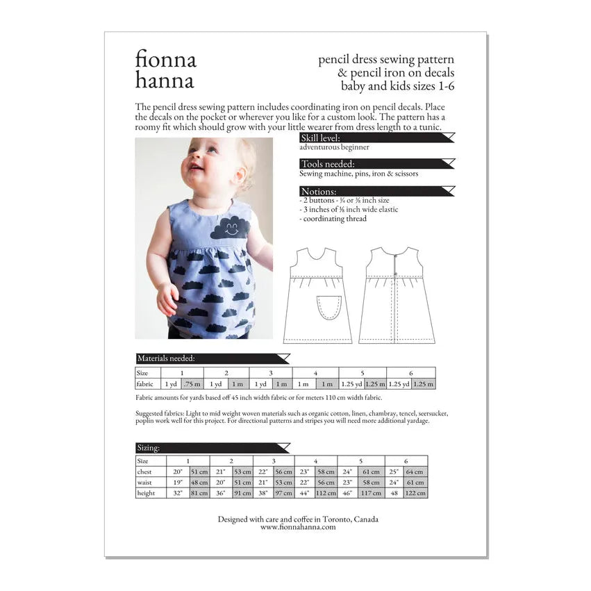 Fionna Hanna Pencil Dress Paper Pattern