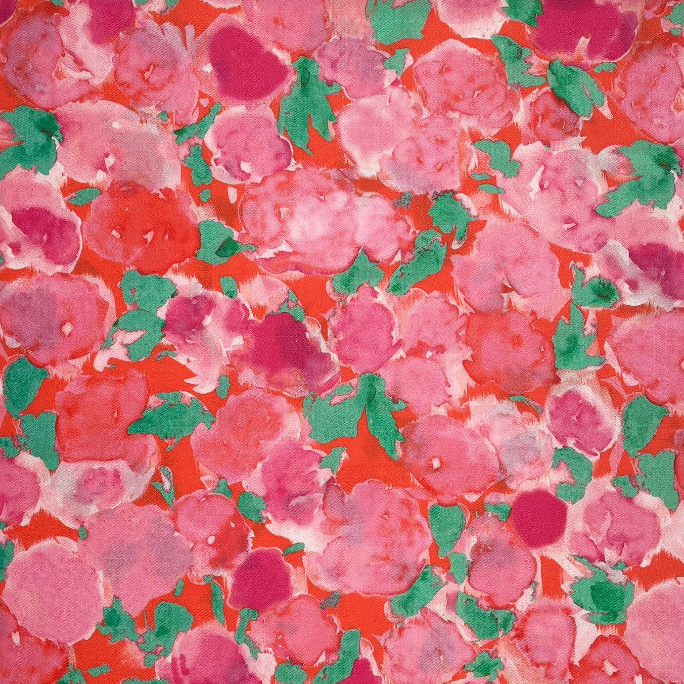 Flora Tencel Botanical Garden Tangerine ½ yd-Fabric-Spool of Thread