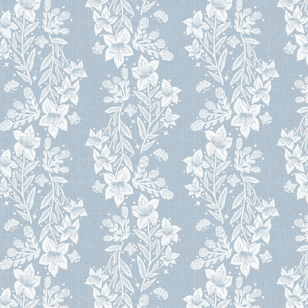 Folktale Stripe Blue ½ yd-Fabric-Spool of Thread