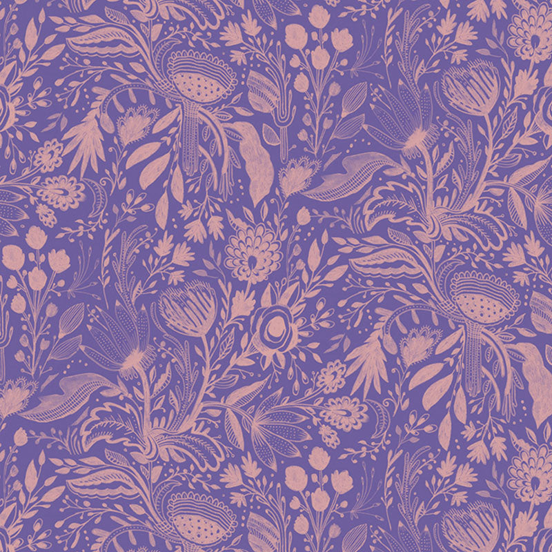 Gentle Warriors Purple ½ yd-Fabric-Spool of Thread