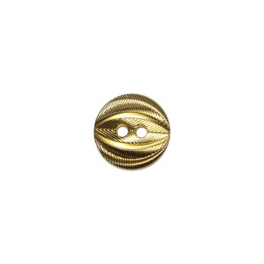 Gorgeous Button - 15mm (⅝″), 2 Hole, Gold - 2 count