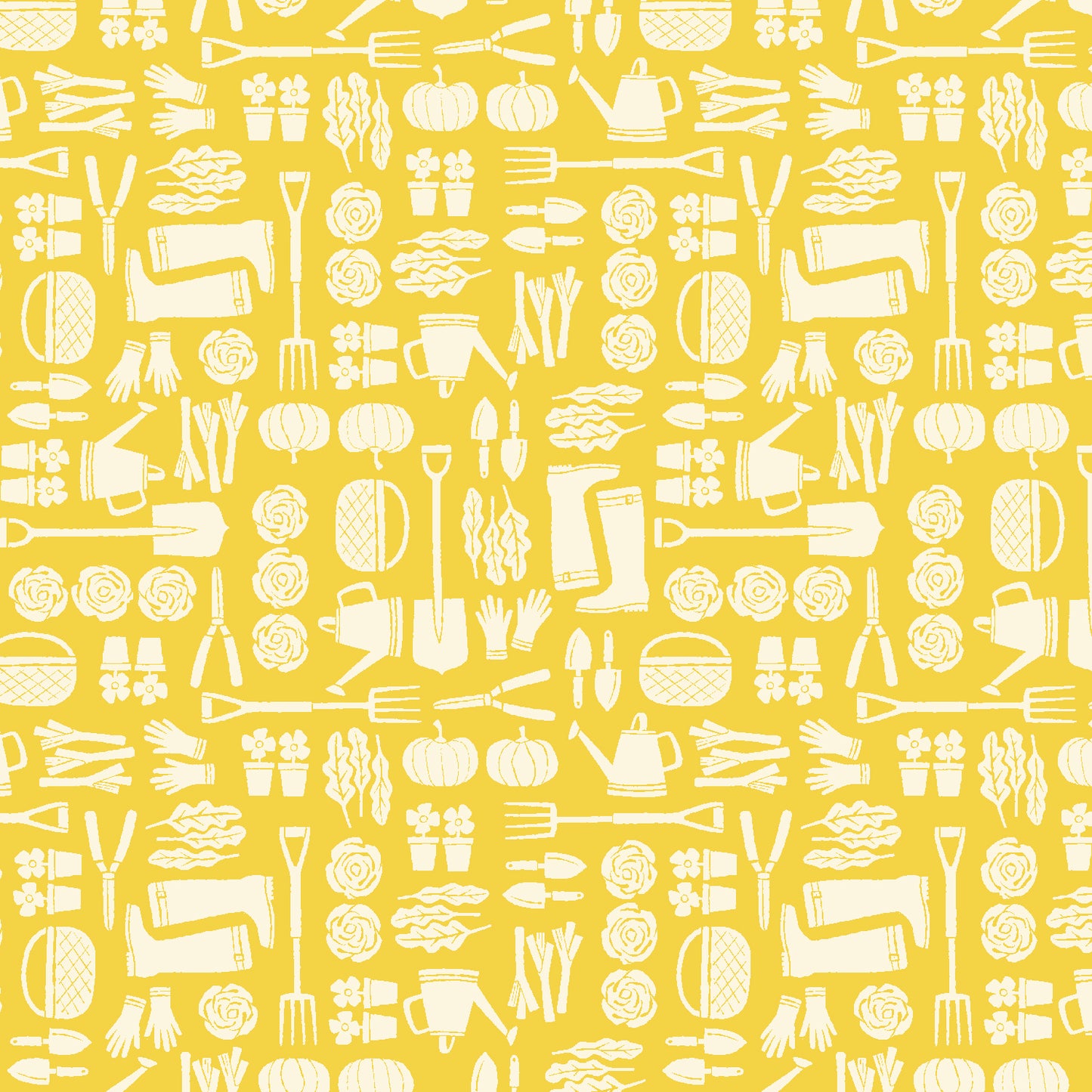 In The Vegetable Garden Garden Sunshine ½ yd-Fabric-Spool of Thread