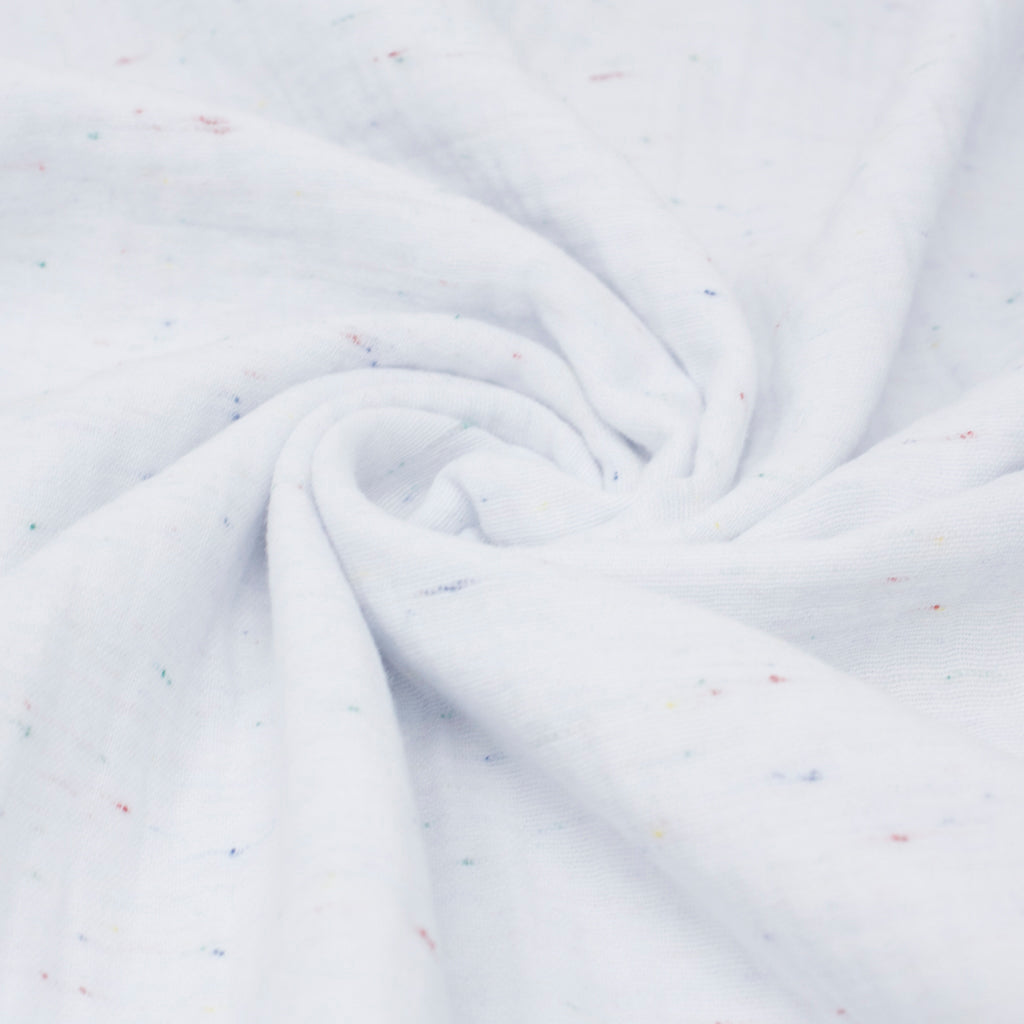 Kamano Cotton Double Gauze Funfetti Snow ½ yd-Fabric-Spool of Thread