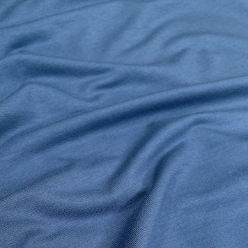 Laurel Eco Viscose Knit Deep Sea Blue ½ yd-Fabric-Spool of Thread
