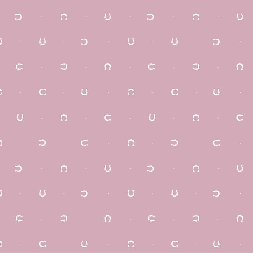 REMNANT Lucky Charms Horseshoes Lilac - 1.25 yards-Fabric-Spool of Thread