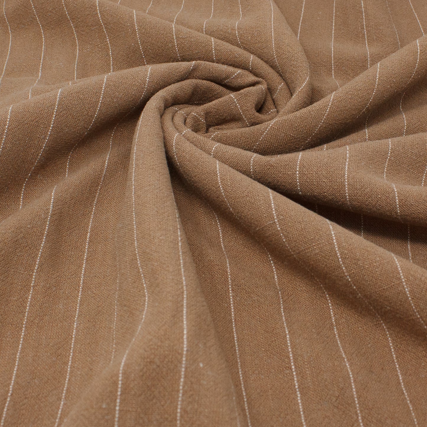 Lulu Rayon Linen Noil Stripe Brown Bear ½ yd-Fabric-Spool of Thread