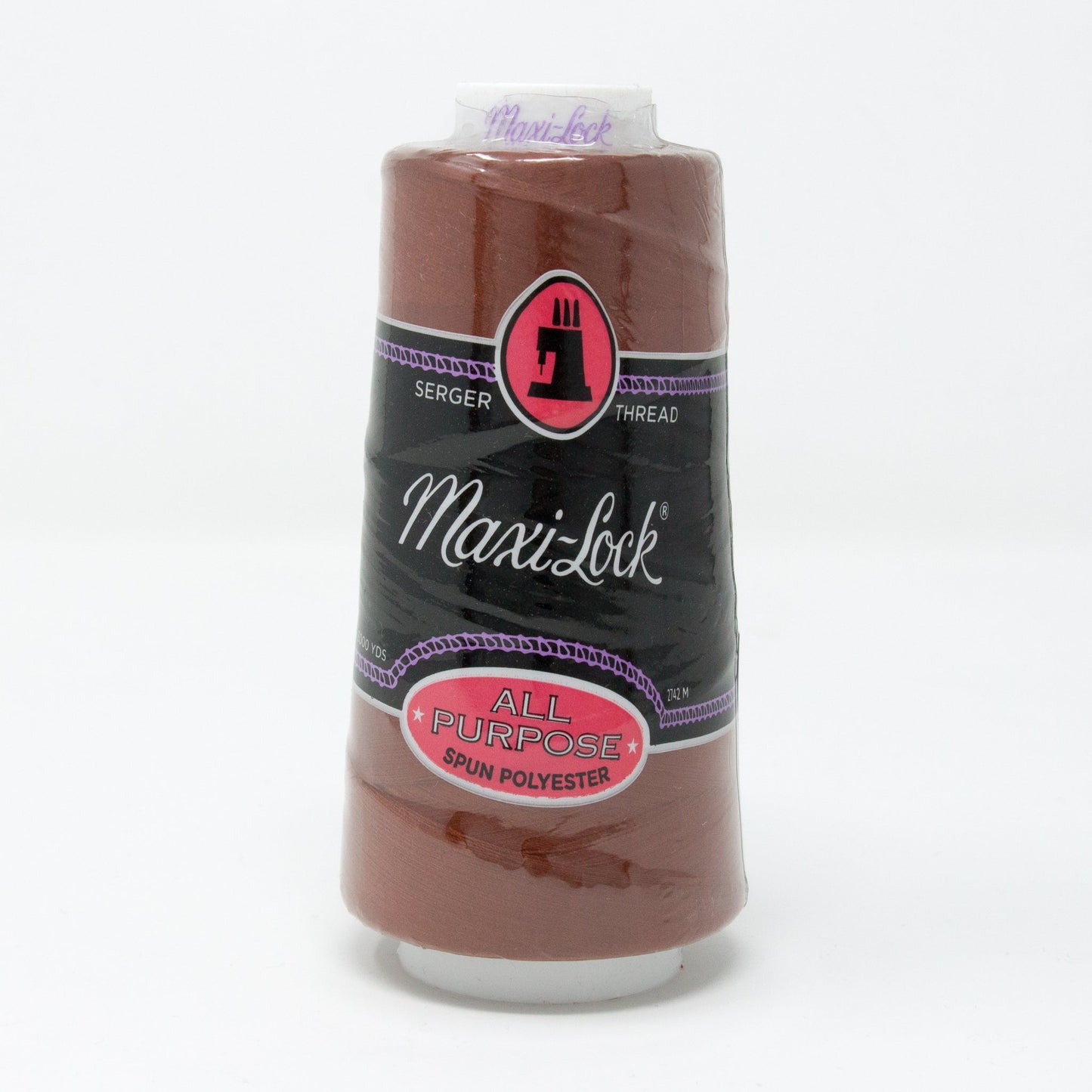 Maxi Lock Polyester Serger Cone Thread Cinnamon Brown