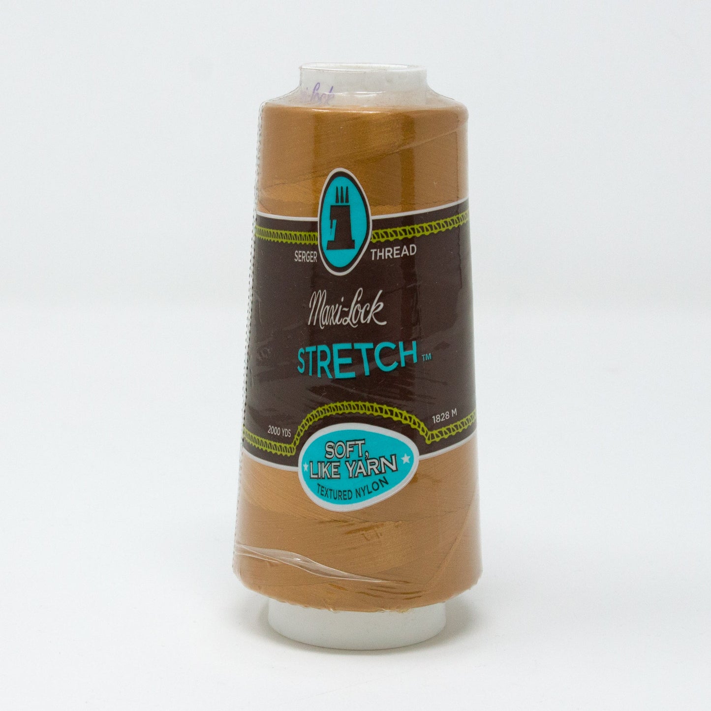 Maxi Lock Stretch Nylon Serger Cone Thread Blue Jean Gold Yellow