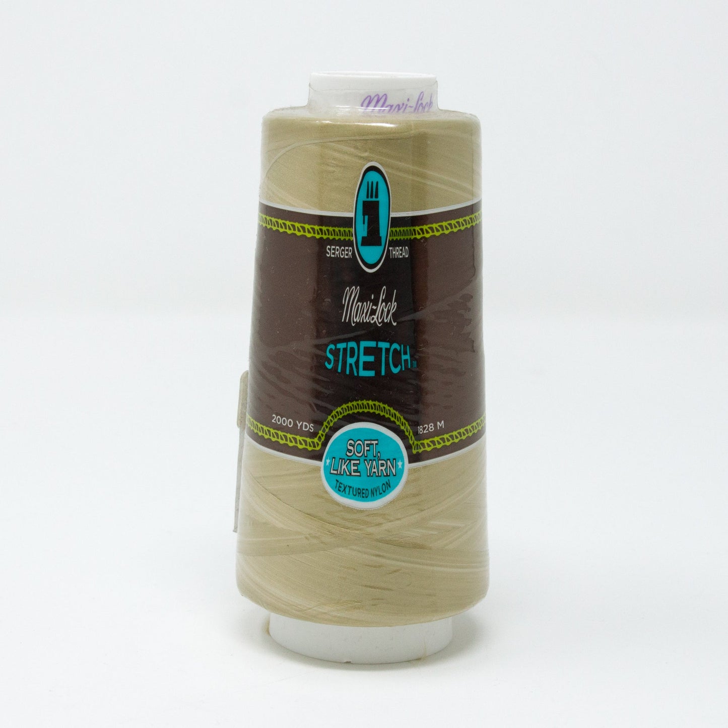 Maxi Lock Stretch Nylon Serger Cone Thread Khaki Brown