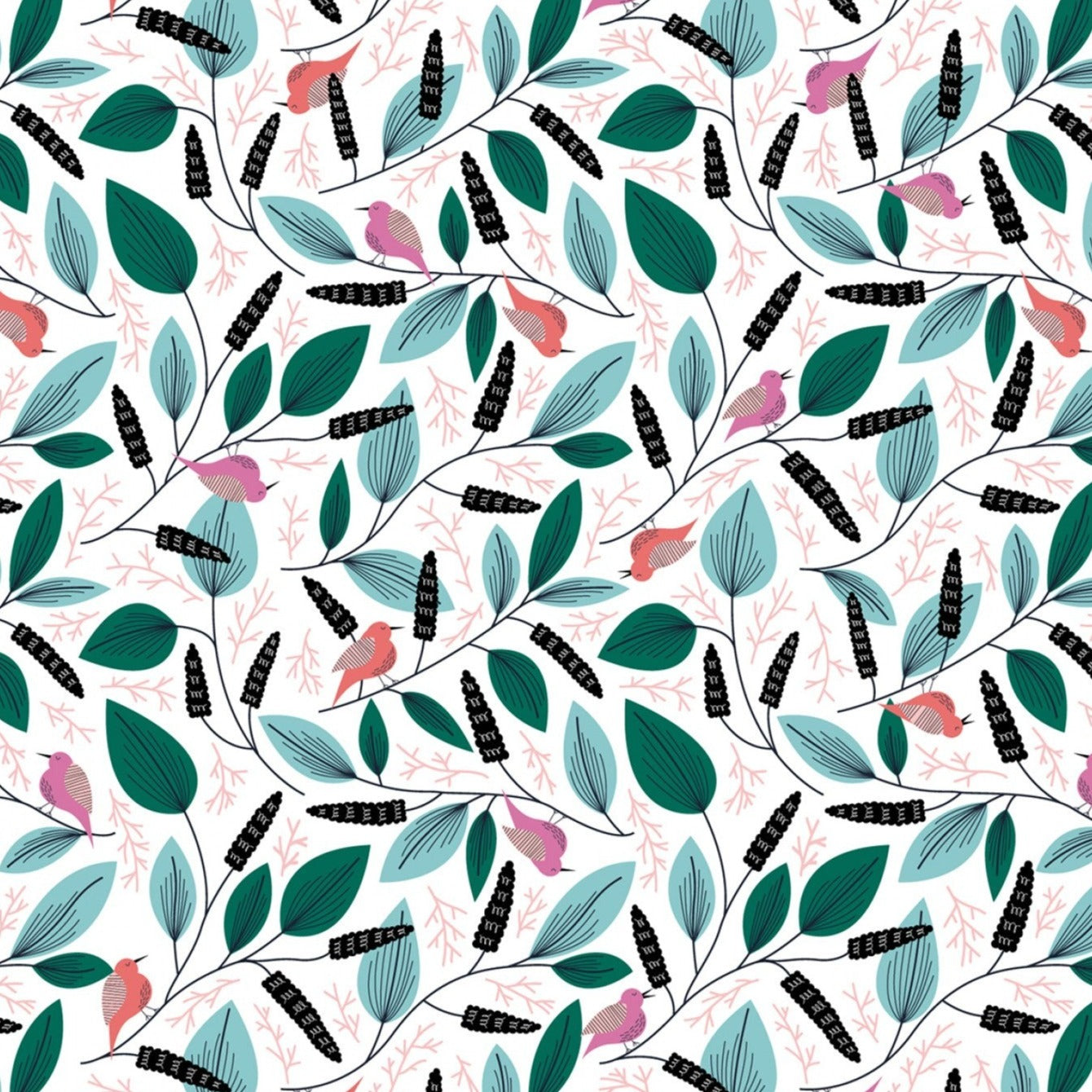 Meadows Abloom Mulberry Park ½ yd-Fabric-Spool of Thread