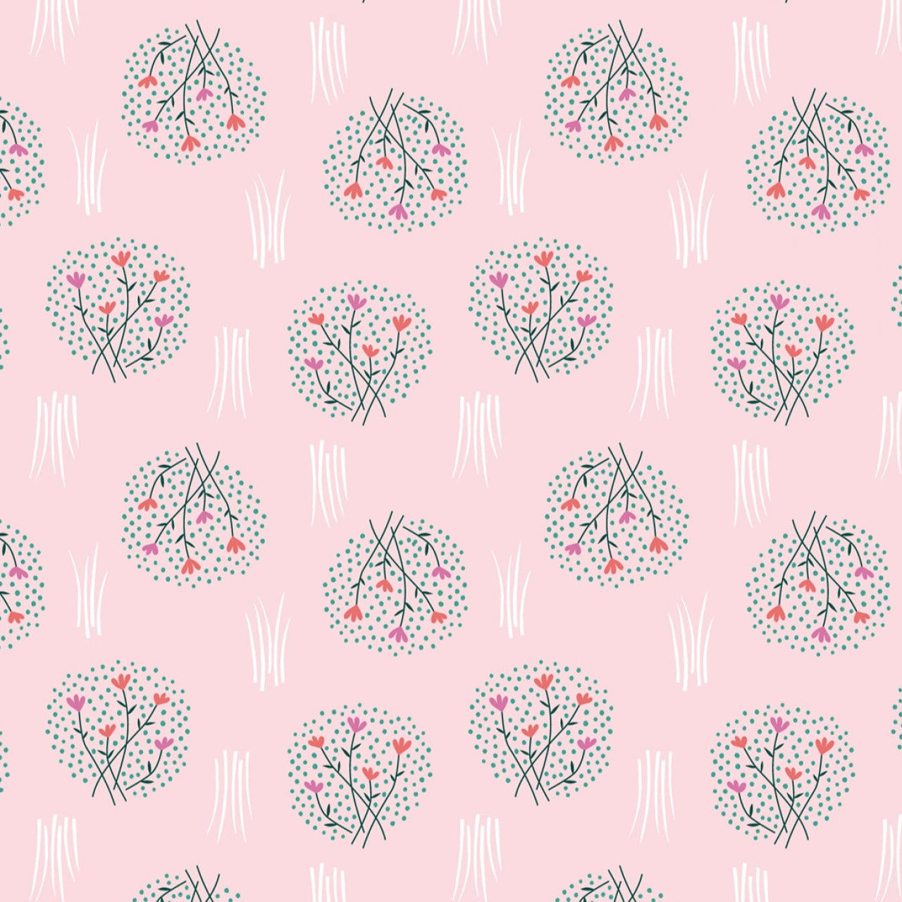 Meadows Abloom Wildflower Bouquet ½ yd-Fabric-Spool of Thread