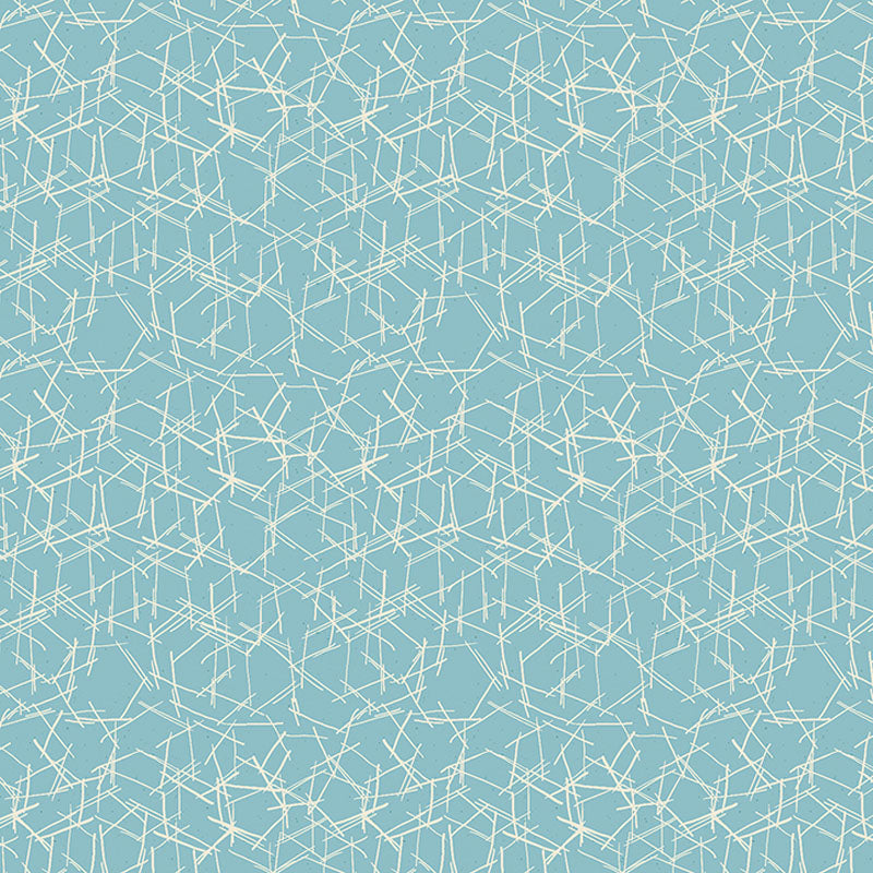 Modern Vintage Aqua ½ yd-Fabric-Spool of Thread