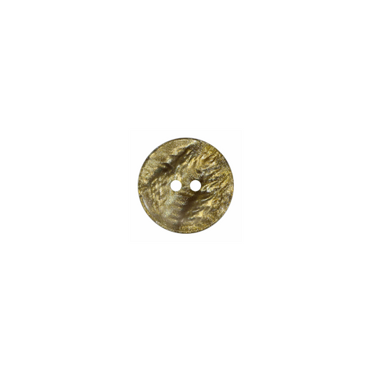 Motivated Button - 15mm (⅝″), 2 Hole, Gold - 3 count