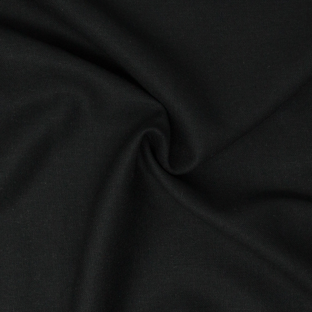 REMNANT Peggy Rayon Linen Black Diamond - 1 yards-Fabric-Spool of Thread