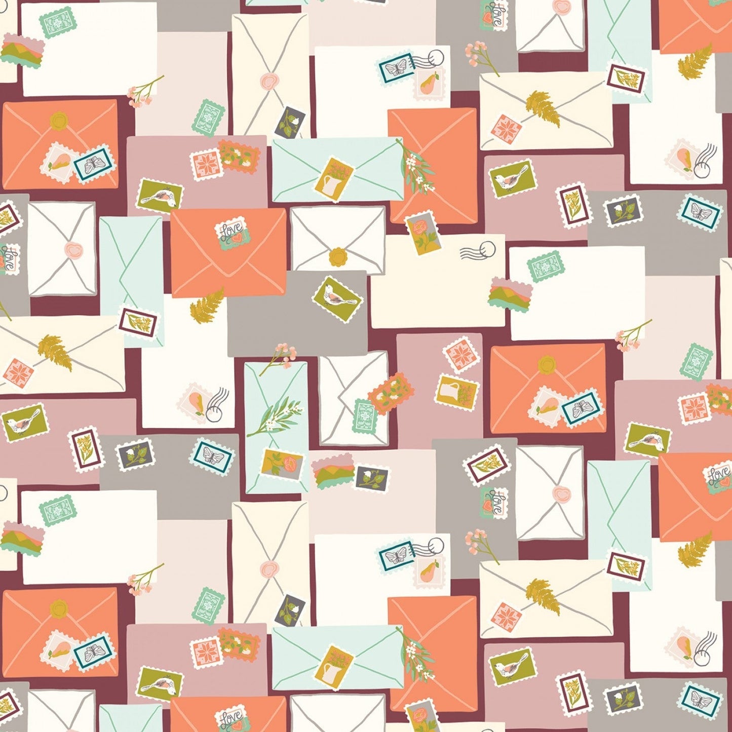 REMNANT Blossom Lane Posts Wine - 2 yards