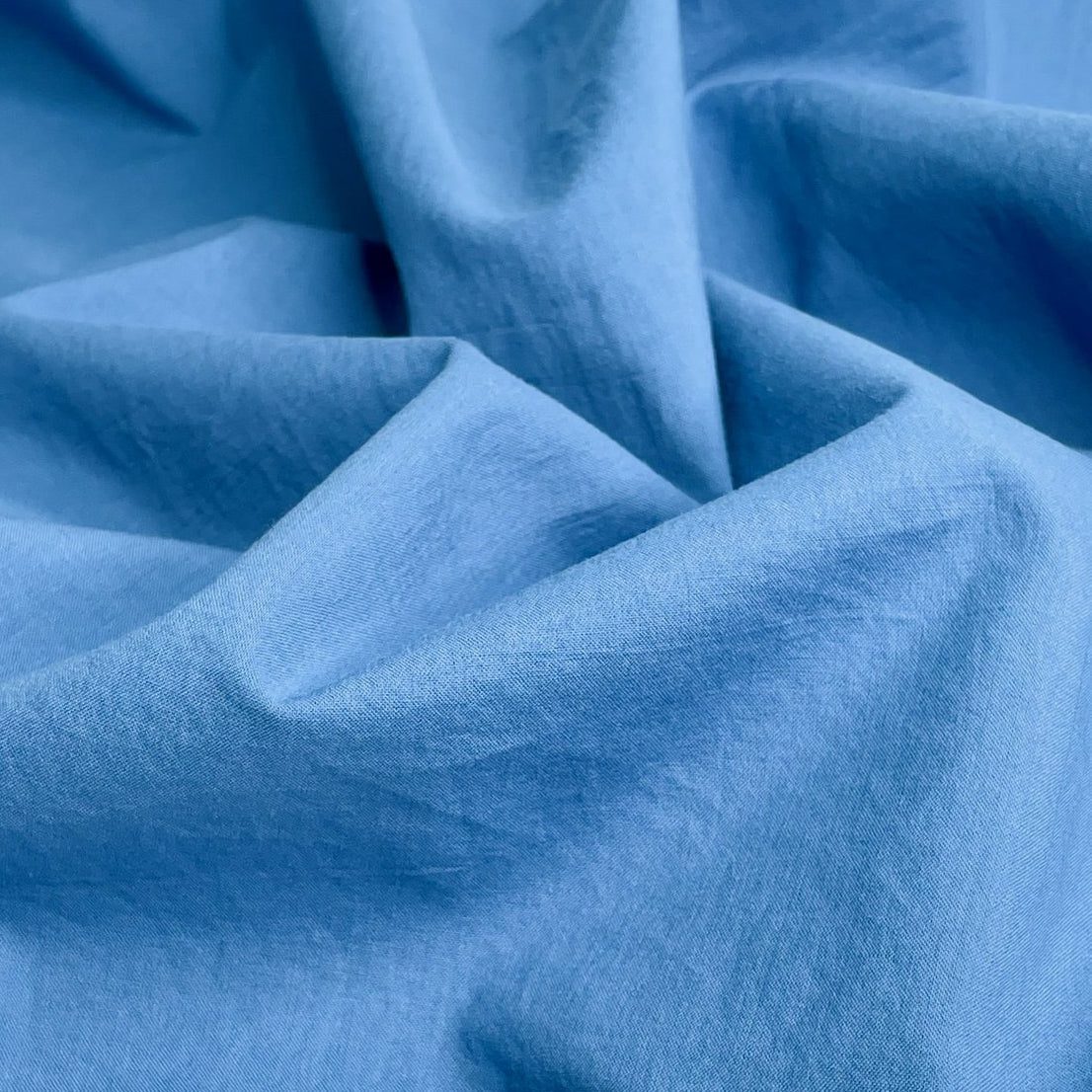 REMNANT Charlie Cotton Voile Clear Sky - 0.64 yards-Fabric-Spool of Thread