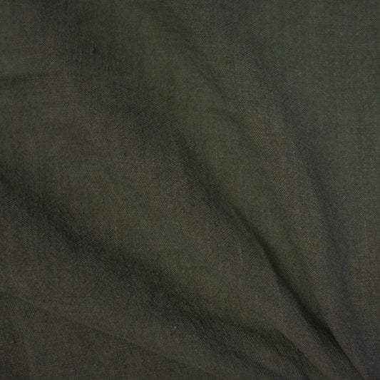 REMNANT Ellis Washed Linen Olive - 1.43 yards-Fabric-Spool of Thread