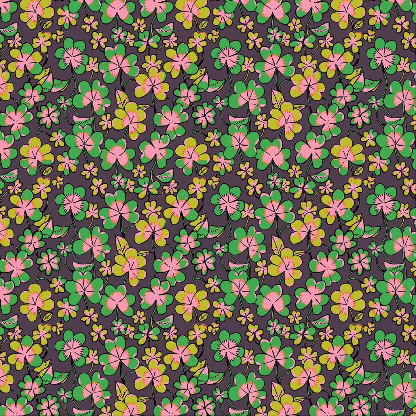 REMNANT Forestburgh Clover Eggplant - 2 yards