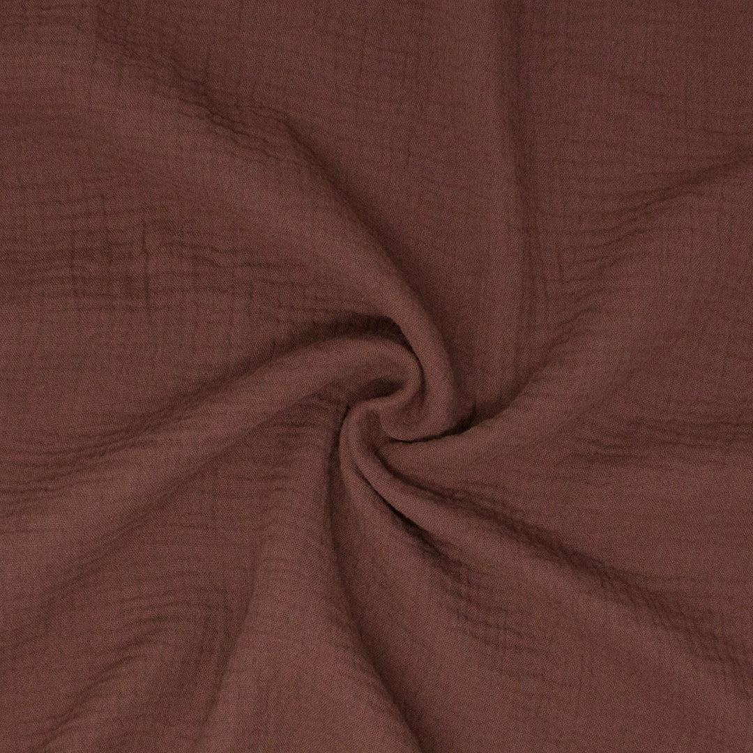 REMNANT Gabriola Organic Double Gauze Fig - 0.55 yards-Fabric-Spool of Thread