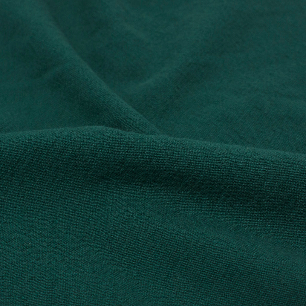REMNANT Galiano Textured Organic Washed Cotton Evergreen - 1 yards-Fabric-Spool of Thread