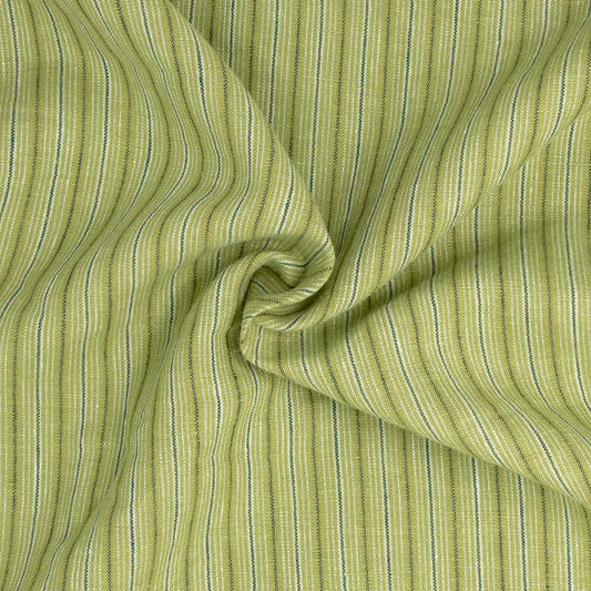 REMNANT Powell Washed Linen Cotton Stripe Pear - 0.78 yards-Fabric-Spool of Thread