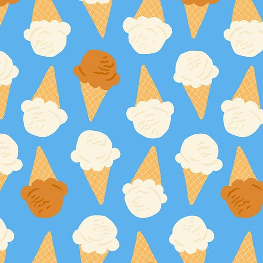 REMNANT Sugar Cone Ice Cream Altitude - 1.86 yards-Fabric-Spool of Thread