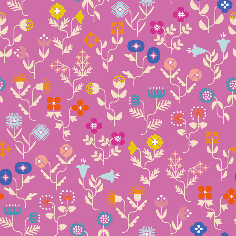 REMNANT Salutations Heliotrope - 2.14 yards-Fabric-Spool of Thread