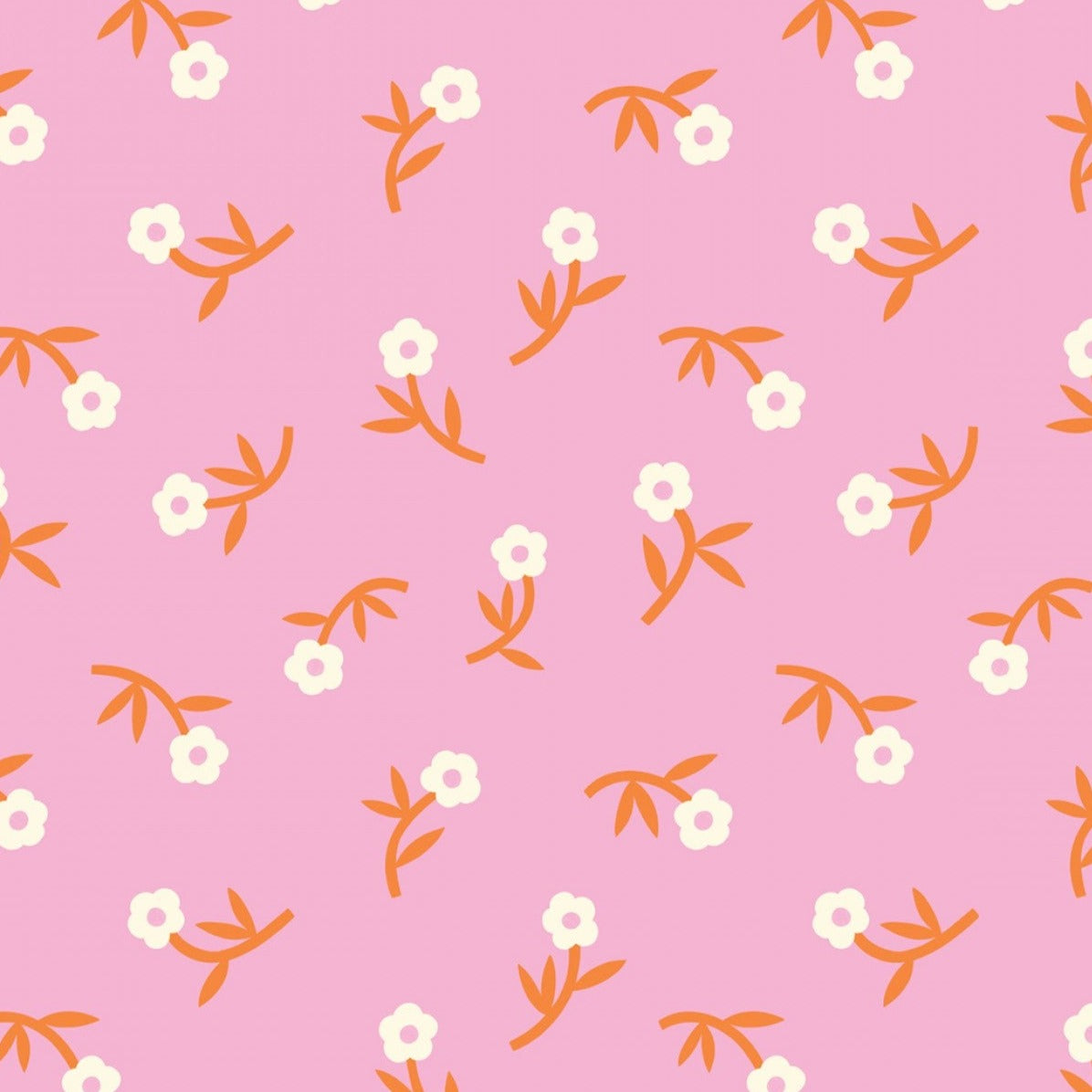 Through the Window Organic Cotton Tiny Blossoms ½ yd-Fabric-Spool of Thread