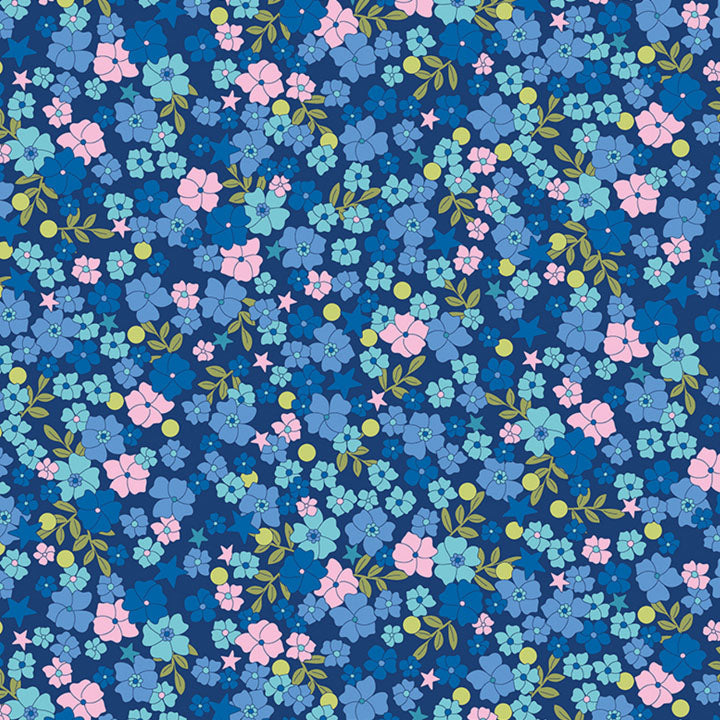 REMNANT Tiny Secrets Navy - 1 yards-Fabric-Spool of Thread