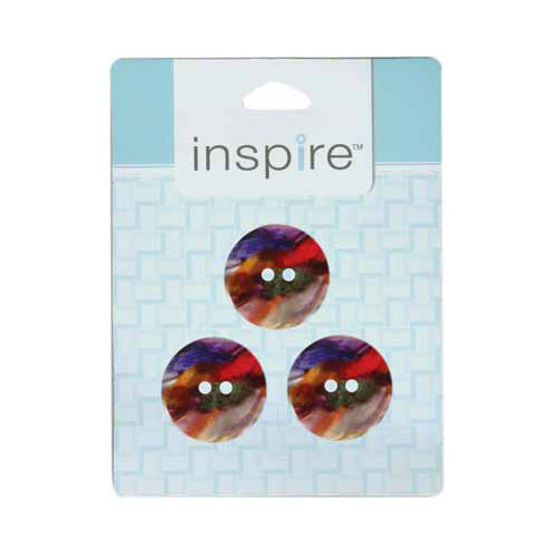 Trustworthy Button - 15mm (⅝″), 2 Hole, Rainbow - 4 count-Notion-Spool of Thread