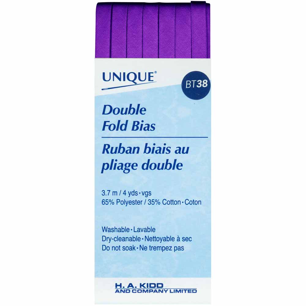Unique Double Fold Bias Tape Purple - 6mm (¼”) x 3.7m (4 yards)-Notion-Spool of Thread