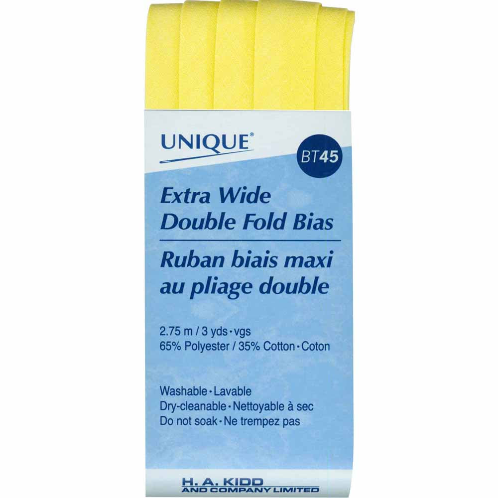 Unique Extra Wide Double Fold Bias Tape Lemon Ice - 16mm (⅝”) x 2.75m (3 yards)-Notion-Spool of Thread