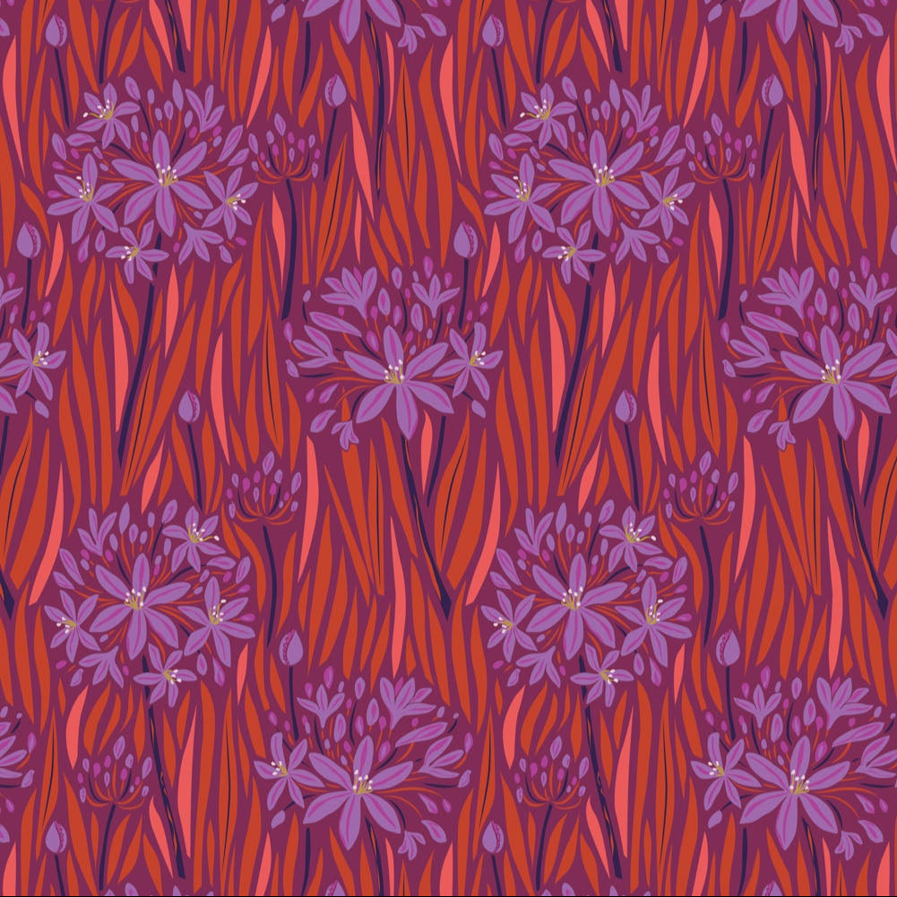 Wandering Eye Agapantha Warm ½ yd-Fabric-Spool of Thread