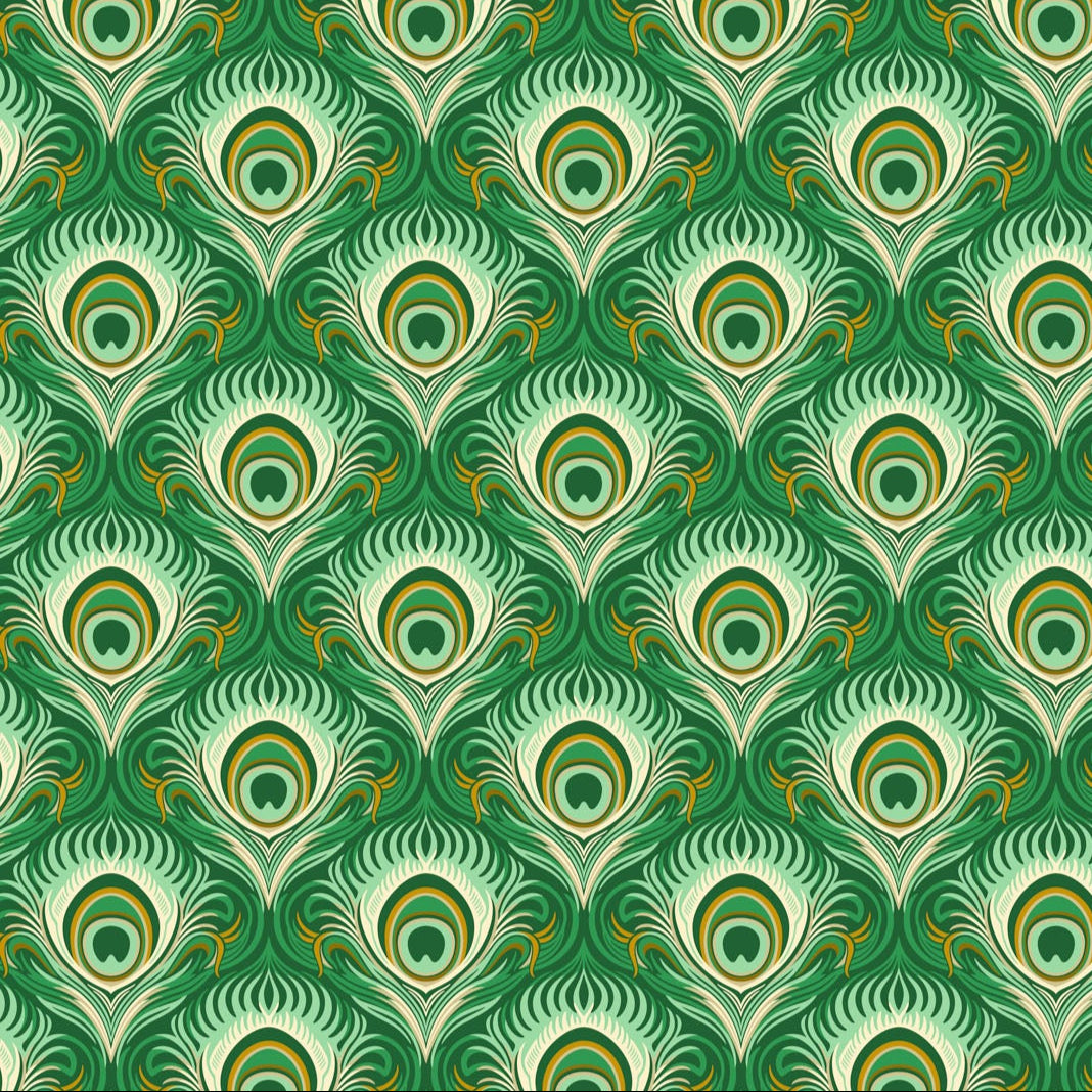 Wild Abandon Seduction Teal ½ yd-Fabric-Spool of Thread