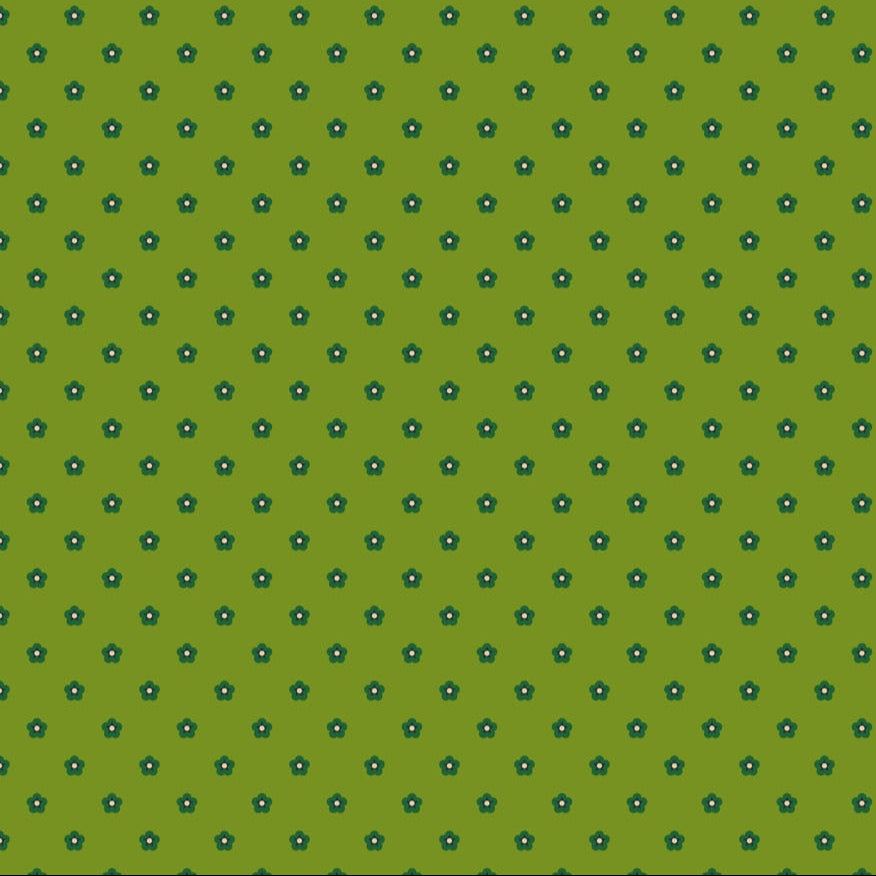 Wild Abandon Whimsy Green ½ yd-Fabric-Spool of Thread