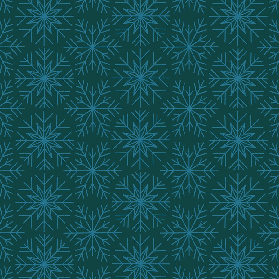 Winterglow Snowflakes Pine ½ yd-Fabric-Spool of Thread