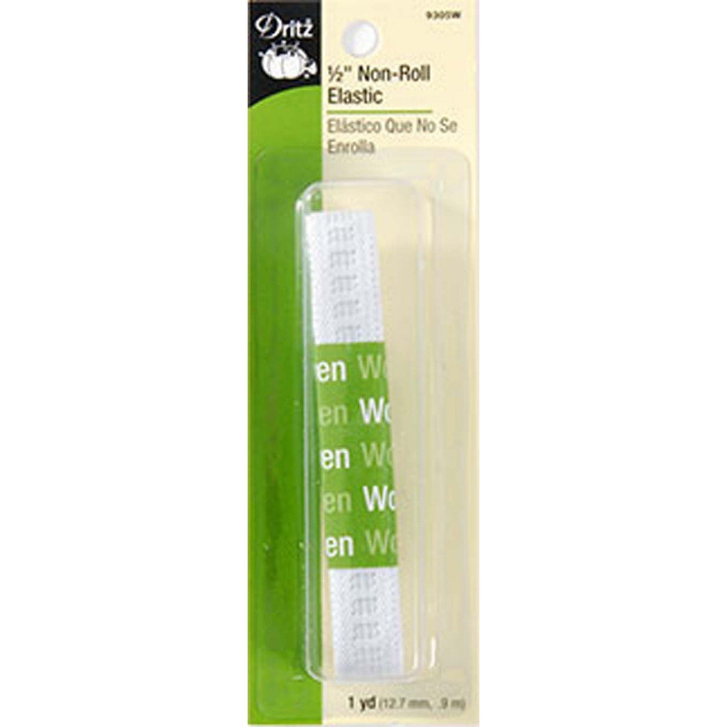 1/2-inch Ribbed Non-Roll White Elastic-Notion-Spool of Thread