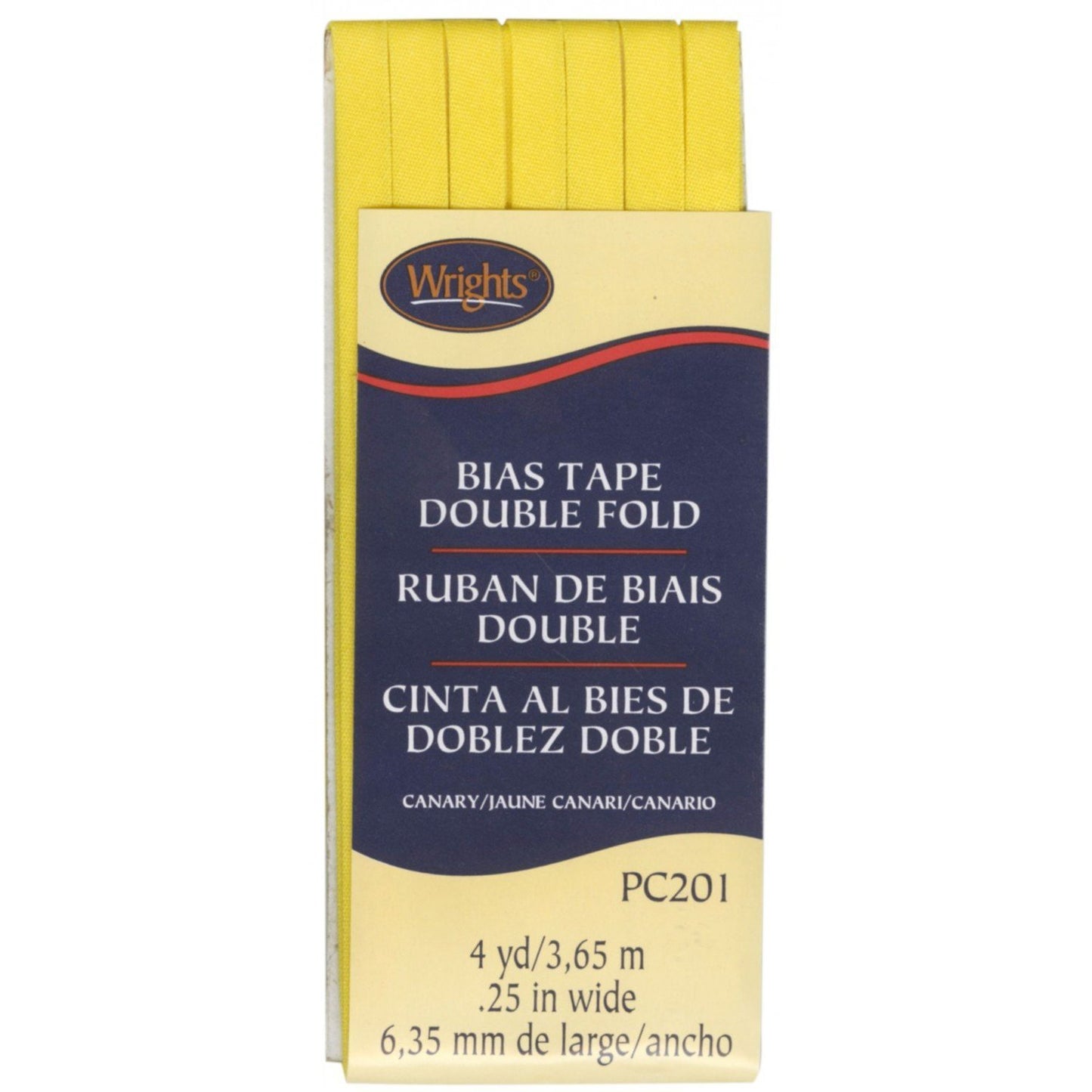 Bias Tape 1/4-inch Canary-Notion-Spool of Thread